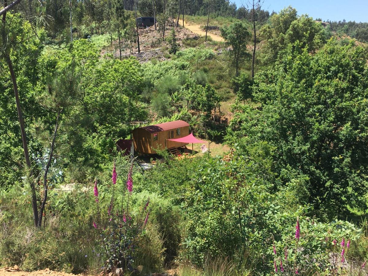 Rosa The Cosy Cabin - Gypsy Wagon - Shepherds Hut, River Views Off-Grid Eco Living Pedrogao Grande Bagian luar foto