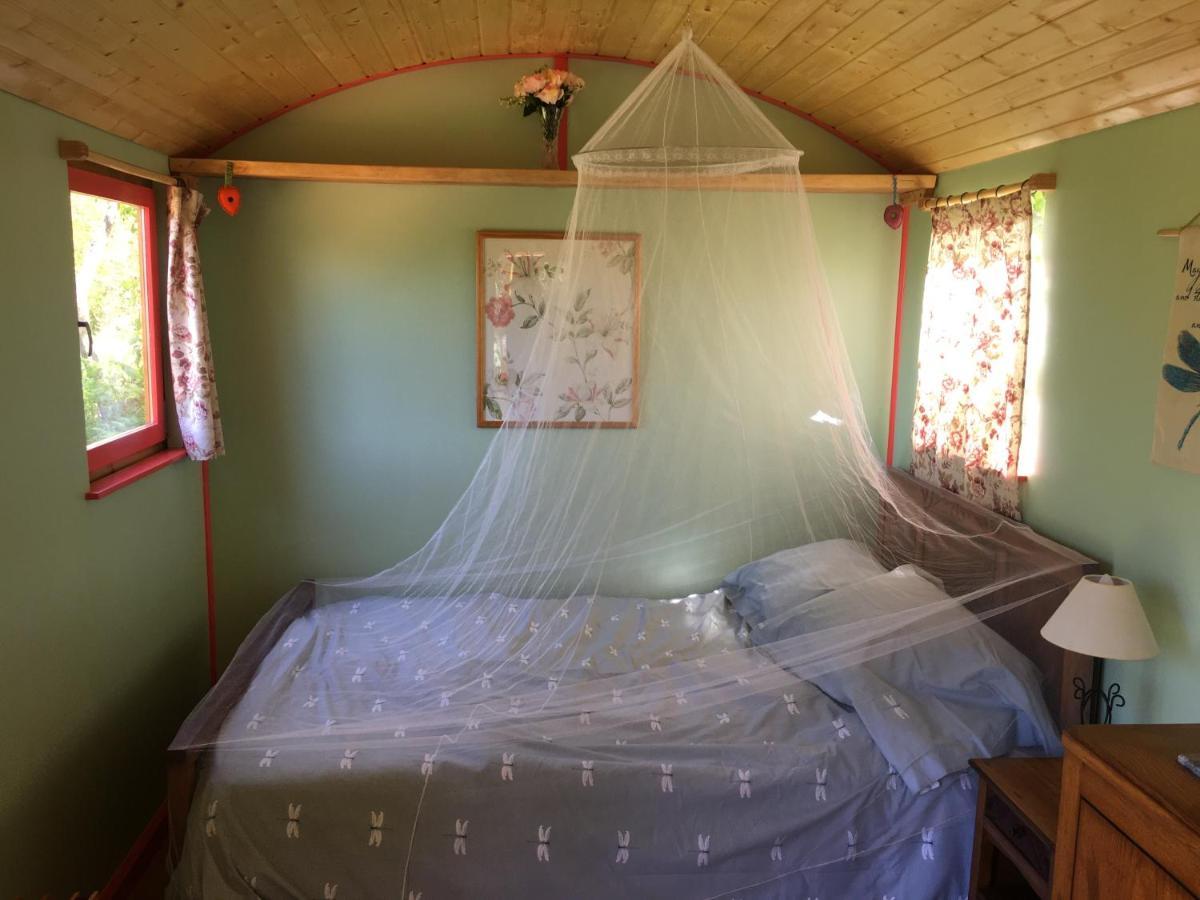 Rosa The Cosy Cabin - Gypsy Wagon - Shepherds Hut, River Views Off-Grid Eco Living Pedrogao Grande Bagian luar foto