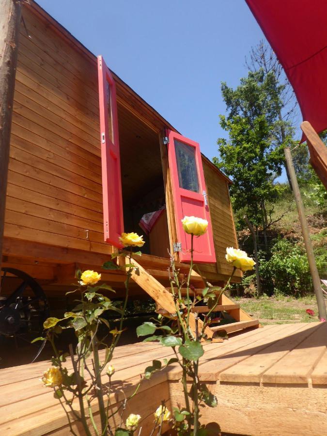 Rosa The Cosy Cabin - Gypsy Wagon - Shepherds Hut, River Views Off-Grid Eco Living Pedrogao Grande Bagian luar foto