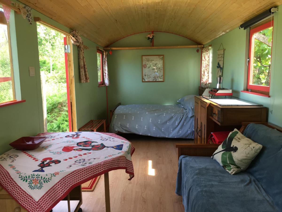 Rosa The Cosy Cabin - Gypsy Wagon - Shepherds Hut, River Views Off-Grid Eco Living Pedrogao Grande Bagian luar foto